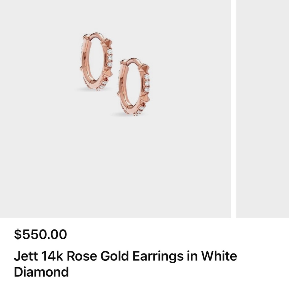 Kendra Scott Jett Rose Gold Huggies